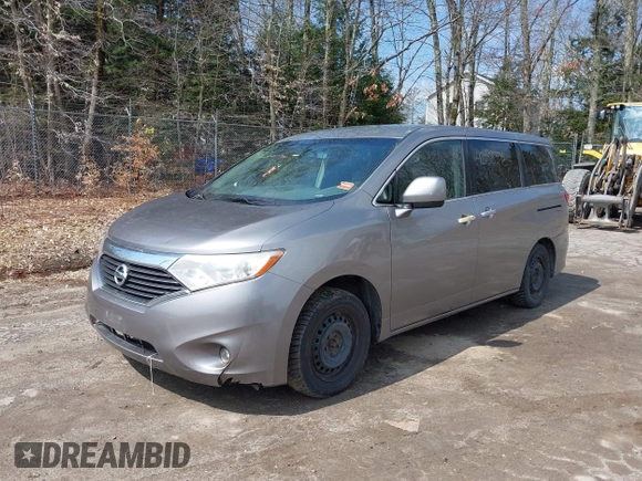 2012 Nissan Quest SL with VIN JN8AE2KP1C9032424, listed as a IAAI auction lot 42038372 with 205,530 mi miles. Bid and sale history available at carsss.com. Image 2.