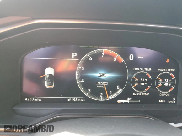 2024 Nissan Z Performance with VIN JN1BZ4BH5RM362200, listed as a Copart auction lot 53804935 with 14,230 mi miles and Salvage Title. Bid and sale history available at DreamBid. Image 9.