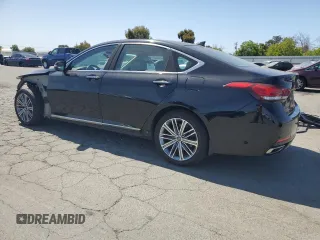 2018 Genesis G80 3.8L with VIN KMHGN4JE5JU227112, listed as a Copart auction lot 60564705 with 83,577 mi miles and Salvage title. Bid and sale history available at DreamBid. Image 2.