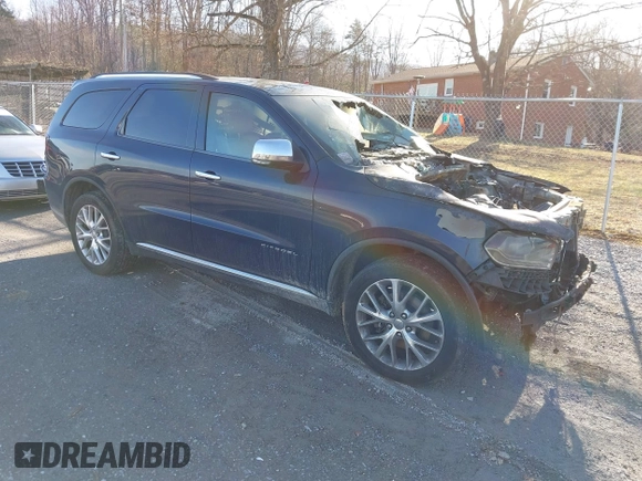 2014 Dodge Durango Citadel with VIN 1C4RDJEG0EC125643, listed as a IAAI auction lot 41461080 with Not Provided miles and . Bid and sale history available at DreamBid. Image 1.