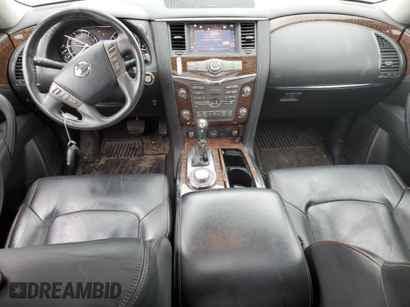 2018 Nissan Armada Platinum with VIN JN8AY2NE8J9730401, listed as a Copart auction lot 44050385 with 77,305 mi miles and Salvage Title. Bid and sale history available at carsss.com. Image 8.