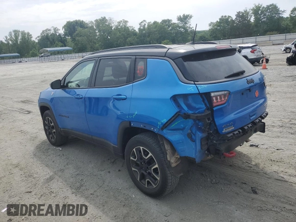 2020 Jeep Compass Trailhawk z VIN 3C4NJDDB7LT221575, wystawiony jako Copart lot #57414255 z przebiegiem 69 159 mil mil oraz Szkoda całkowita • Salvage title. Historia ofert i sprzedaży dostępna na DreamBid. Obrazek 2.