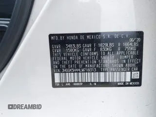 2020 Honda Fit LX с VIN 3HGGK5H44LM718313, выставлен на аукционе IAAI как лот 42358302 с пробегом 63 964 миль миль и . История ставок и продаж доступна на DreamBid. Изображение 9.