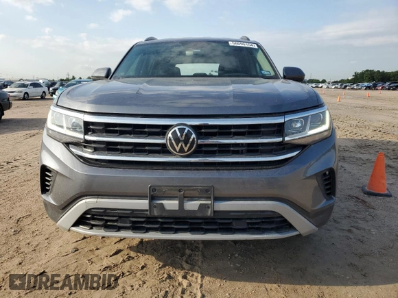 2021 Volkswagen Atlas S with VIN 1V2AP2CA7MC606267, listed as a Copart auction lot 56690154 with 53,381 mi miles and Salvage title. Bid and sale history available at DreamBid. Image 5.