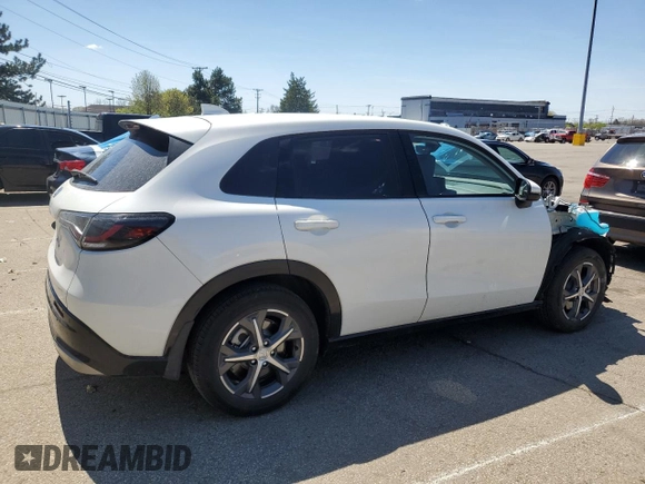 2024 Honda HR-V EX-L with VIN 3CZRZ2H70RM708599, listed as a Copart auction lot 53356745 with 18,419 mi miles and Salvage title. Bid and sale history available at DreamBid. Image 3.