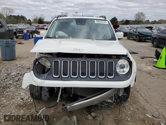 2018 Jeep Renegade Latitude with VIN ZACCJABB8JPG73693, listed as a Copart auction lot 49843235 with 92,447 mi miles and Salvage Title. Bid and sale history available at carsss.com. Image 5.