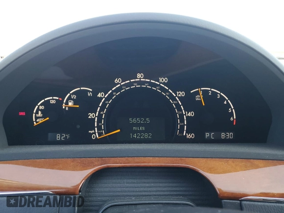 2003 Mercedes-Benz S-Class 4.3L with VIN WDBNG70J73A353125, listed as a Copart auction lot 73850844 with 142,282 mi miles and Clean Title. Bid and sale history available at carsss.com. Image 9.