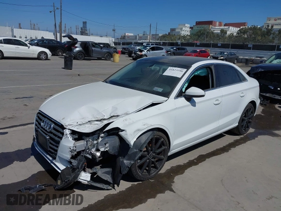 2016 Audi A3 1.8T Premium Plus with VIN WAUC7GFF1G1060500, listed as a IAAI auction lot 41823246 with 1 mi miles. Bid and sale history available at carsss.com. Image 2.