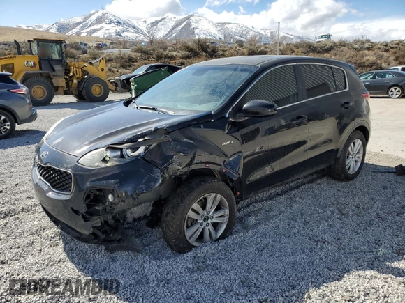 2018 Kia Sportage LX with VIN KNDPMCAC8J7316512, listed as a Copart auction lot 47143515 with 117,147 mi miles and Salvage Title. Bid and sale history available at DreamBid. Image 1.