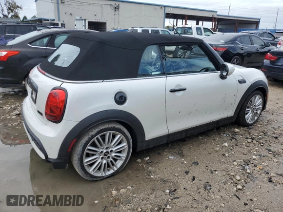 2023 MINI Convertible Cooper S with VIN WMW43DL0XP3R09574, listed as a Copart auction lot 73637724 with Not provided miles and Non repairable. Bid and sale history available at DreamBid. Image 3.