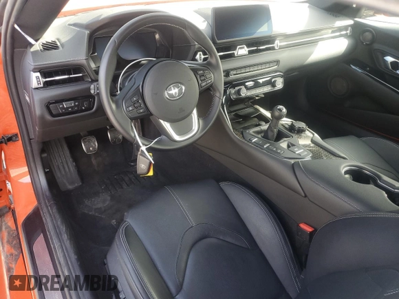 2024 Toyota Supra 3.0 with VIN WZ1DB0G07RW066056, listed as a Copart auction lot 49260325 with 3,621 mi miles and Salvage title. Bid and sale history available at DreamBid. Image 8.