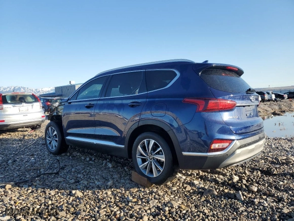 2019 Hyundai Santa Fe SEL with VIN 5NMS33AD1KH111274, listed as a Copart auction lot 44446505 with 33,393 mi miles and Salvage Title. Bid and sale history available at carsss.com. Image 2.