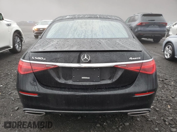 2024 Mercedes-Benz S 580e with VIN W1K6G6KB3RA264513, listed as a Copart auction lot 49379275 with 4,314 mi miles and Non Repairable. Bid and sale history available at DreamBid. Image 6.