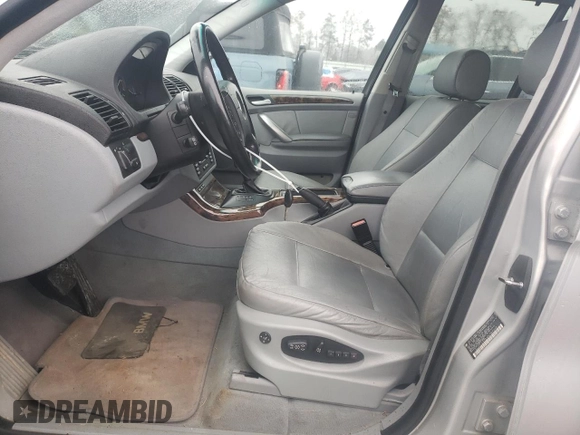 2002 BMW X5 3.0i with VIN 5UXFA53542LP29033, listed as a Copart auction lot 84638854 with 123,542 mi miles and Clean Title. Bid and sale history available at carsss.com. Image 7.