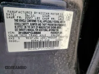 2012 Nissan Sentra SR z VIN 3N1AB6AP1CL606088, wystawiony jako Copart lot #50448585 z przebiegiem 161 389 mil mil oraz Czysty tytuł • Clean title. Historia ofert i sprzedaży dostępna na DreamBid. Obrazek 12.