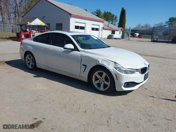 2014 BMW 4 Series 428i xDrive with VIN WBA3N5C55EK196898, listed as a IAAI auction lot 42112580 with 184,381 mi miles. Bid and sale history available at carsss.com. Image 1.