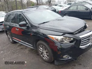 2014 Infiniti QX60 with VIN 5N1AL0MN0EC542718, listed as a IAAI auction lot 41856437 with 234,559 mi miles. Bid and sale history available at carsss.com. Image 1.