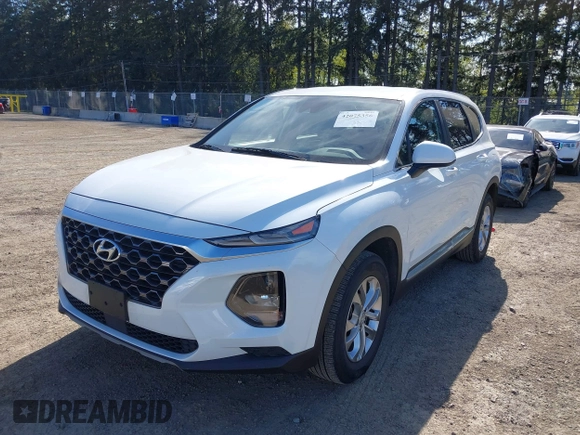 2019 Hyundai Santa Fe SE with VIN 5NMS2CAD0KH098259, listed as a IAAI auction lot 42075356 with 55,163 mi miles and . Bid and sale history available at DreamBid. Image 18.