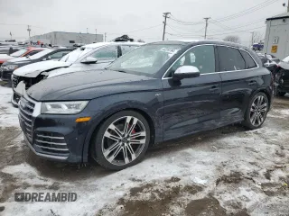 2018 Audi SQ5 Premium Plus with VIN WA1A4AFY5J2021776, listed as a Copart auction lot 43224194 with 46,659 mi miles and . Bid and sale history available at DreamBid. Image 1.