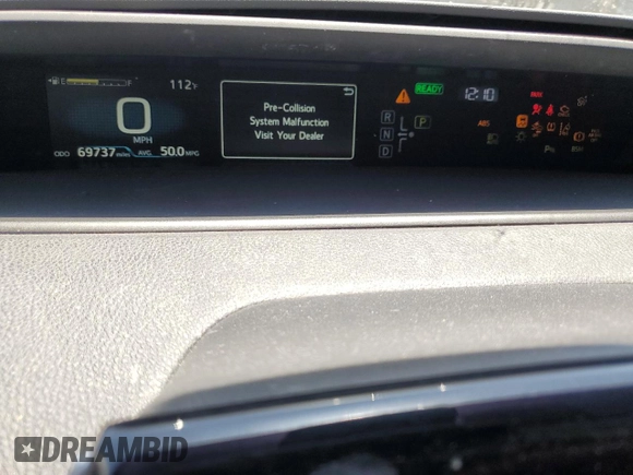 2022 Toyota Prius L Eco z VIN JTDKAMFU1N3157291, wystawiony jako Copart lot #58756485 z przebiegiem 69 737 mil mil oraz Szkoda całkowita • Salvage title. Historia ofert i sprzedaży dostępna na DreamBid. Obrazek 9.