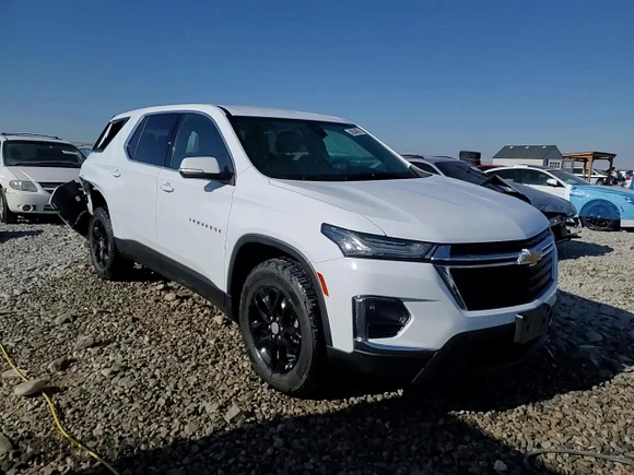 2022 Chevrolet Traverse LS with VIN 1GNEVLKWXNJ107625, listed as a Copart auction lot 42544375 with 46,280 mi miles and Salvage Title. Bid and sale history available at carsss.com. Image 14.