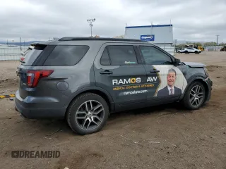 2017 Ford Explorer Sport z VIN 1FM5K8GTXHGC23921, wystawiony jako Copart lot #55084945 z przebiegiem 103 515 mil mil oraz Szkoda całkowita • Salvage title. Historia ofert i sprzedaży dostępna na DreamBid. Obrazek 3.