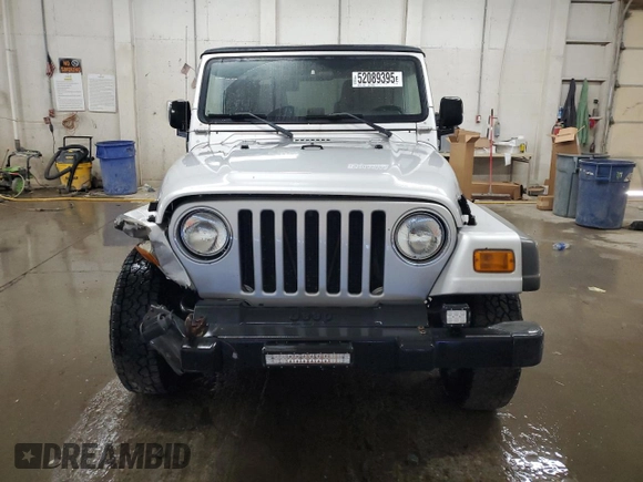 2003 Jeep Wrangler X with VIN 1J4FA39S43P350248, listed as a Copart auction lot 52089395 with 162,524 mi miles and Salvage Title. Bid and sale history available at carsss.com. Image 5.