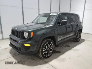 2021 Jeep Renegade Jeepster z VIN ZACNJDAB5MPM95674, wystawiony jako Copart lot #57142895 z przebiegiem 93 696 mil mil oraz Czysty tytuł • Clean title. Historia ofert i sprzedaży dostępna na DreamBid. Obrazek 1.