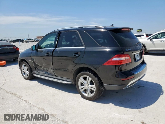 2012 Mercedes-Benz M ML 350 with VIN 4JGDA5HB2CA016986, listed as a Copart auction lot 53207725 with 49,862 mi miles and Salvage Title. Bid and sale history available at carsss.com. Image 2.