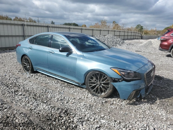 2018 Genesis G80 3.3T Sport with VIN KMHGN4JB8JU231676, listed as a Copart auction lot 81752394 with 63,503 mi miles and Salvage Title. Bid and sale history available at carsss.com. Image 4.