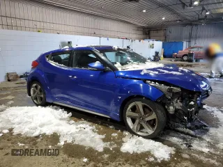 2013 Hyundai Veloster Turbo w/Black Int with VIN KMHTC6AE8DU109947, listed as a Copart auction lot 50118255 with 196,992 mi miles and Non Repairable. Bid and sale history available at carsss.com. Image 4.