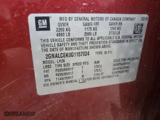 2016 Chevrolet Equinox LT with VIN 2GNALCEK0G1157024, listed as a Copart auction lot 89355405 with 162,958 mi miles and Salvage Title. Bid and sale history available at carsss.com. Image 14.