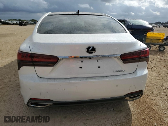 2023 Lexus LS with VIN JTHD51FF3P5018878, listed as a Copart auction lot 78452394 with 7,466 mi miles and Salvage Title. Bid and sale history available at carsss.com. Image 6.