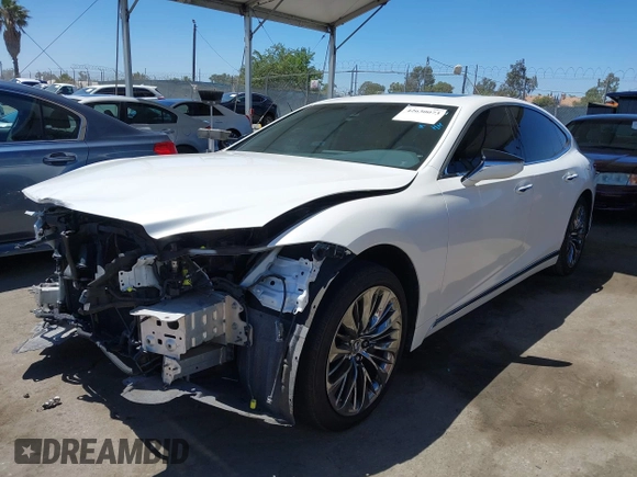 2021 Lexus LS 500 with VIN JTHD51FF6M5015310, listed as a IAAI auction lot 42630073 with 34,307 mi miles and . Bid and sale history available at DreamBid. Image 2.