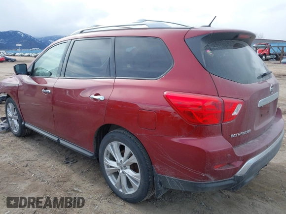 2018 Nissan Pathfinder SV with VIN 5N1DR2MM6JC657204, listed as a IAAI auction lot 41836497 with 67,108 mi miles and . Bid and sale history available at DreamBid. Image 3.