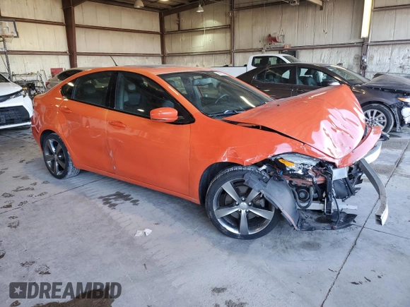 2015 Dodge Dart GT with VIN 1C3CDFEBXFD228320, listed as a Copart auction lot 48583035 with 73,892 mi miles and Salvage Title. Bid and sale history available at carsss.com. Image 4.