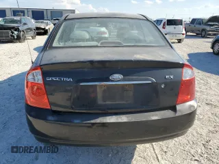 2006 Kia Spectra EX with VIN KNAFE121965264656, listed as a Copart auction lot 69724334 with 101,685 mi miles and Salvage Title. Bid and sale history available at carsss.com. Image 6.