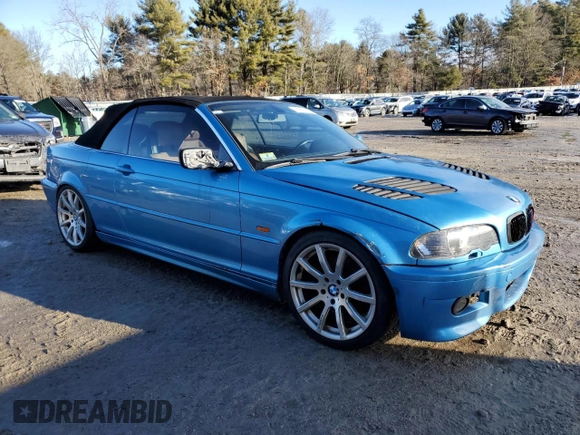 2002 BMW 3 Series 330Ci with VIN WBABS53472JU93846, listed as a Copart auction lot 43951675 with 202,663 mi miles and Clean title. Bid and sale history available at DreamBid. Image 4.