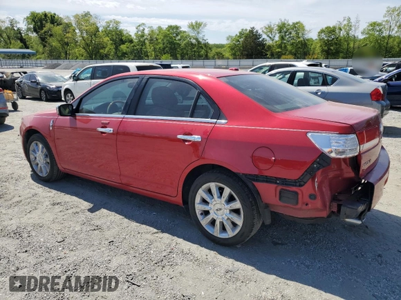 2010 Lincoln MKZ with VIN 3LNHL2GC4AR755624, listed as a Copart auction lot 53716375 with 89,788 mi miles and Clean Title. Bid and sale history available at DreamBid. Image 2.