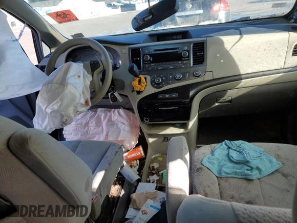 2012 Toyota Sienna LE AAS with VIN 5TDKK3DC0CS238666, listed as a Copart auction lot 43776765 with 0 mi miles and Salvage Title. Bid and sale history available at carsss.com. Image 8.