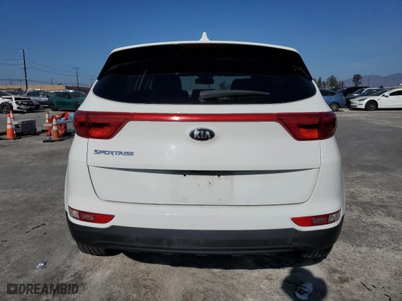 2017 Kia Sportage LX with VIN KNDPMCAC5H7098989, listed as a Copart auction lot 43066755 with 164,069 mi miles and Salvage Title. Bid and sale history available at carsss.com. Image 6.