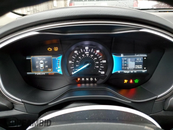 2019 Ford Fusion Hybrid SE with VIN 3FA6P0LU9KR179989, listed as a Copart auction lot 71063802 with 71,245 mi miles. Bid and sale history available at carsss.com. Image 9.