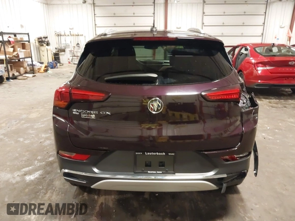 2021 Buick Encore GX Essence with VIN KL4MMGSL8MB151615, listed as a IAAI auction lot 42550639 with 77,085 mi miles and . Bid and sale history available at DreamBid. Image 17.