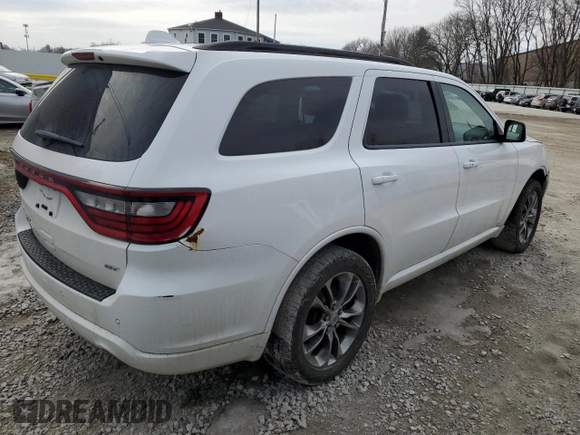 2019 Dodge Durango GT Plus with VIN 1C4RDJDGXKC771284, listed as a Copart auction lot 46690835 with 79,676 mi miles and Salvage Title. Bid and sale history available at DreamBid. Image 3.