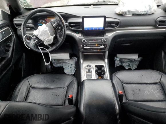 2020 Ford Explorer XLT with VIN 1FMSK7DH9LGA77629, listed as a Copart auction lot 50435725 with 77,014 mi miles and Salvage Title. Bid and sale history available at carsss.com. Image 8.