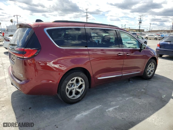 2023 Chrysler Pacifica Limited with VIN 2C4RC3GG9PR605377, listed as a Copart auction lot 51781805 with 7,606 mi miles and Salvage Title. Bid and sale history available at carsss.com. Image 3.