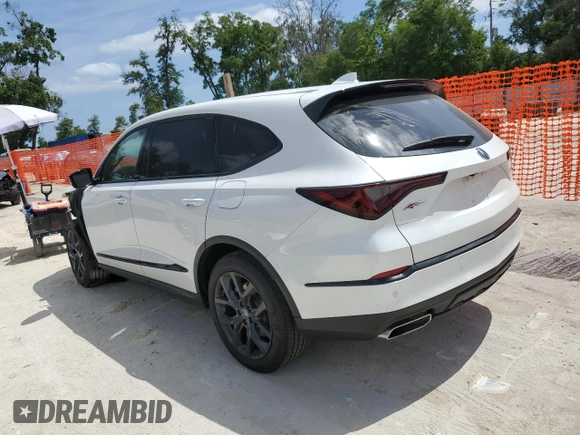 2023 Acura MDX w/A-Spec Package with VIN 5J8YE1H05PL042995, listed as a Copart auction lot 55276985 with 45,893 mi miles and Salvage title. Bid and sale history available at DreamBid. Image 2.