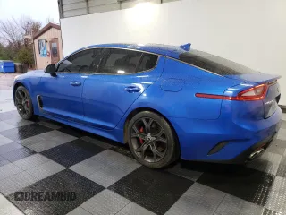 2018 Kia Stinger GT2 with VIN KNAE55LC0J6015877, listed as a Copart auction lot 84607304 with 56,230 mi miles and Salvage Title. Bid and sale history available at DreamBid. Image 2.