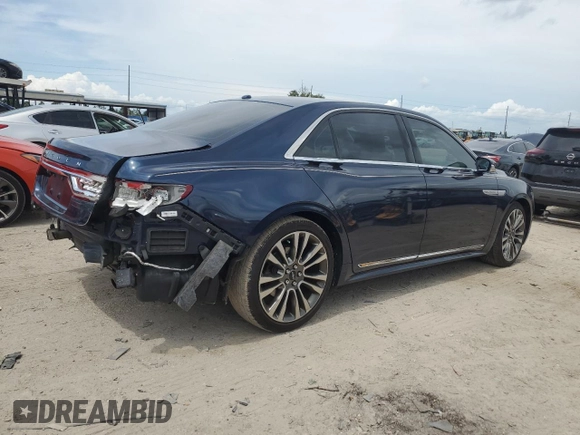 2017 Lincoln Continental Reserve with VIN 1LN6L9RP6H5605463, listed as a Copart auction lot 70968694 with 59,272 mi miles and Salvage Title. Bid and sale history available at carsss.com. Image 3.