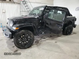 2024 Jeep Wrangler Sahara with VIN 1C4RJXP60RW257385, listed as a Copart auction lot 47660655 with 20,899 mi miles and Salvage title. Bid and sale history available at DreamBid. Image 1.